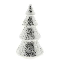 Weihnachtskegel Ylva silber D15cm H28.5cm