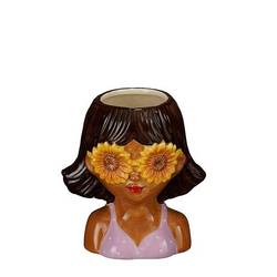 Keramik Übertopf Woman 15x10x17cm
