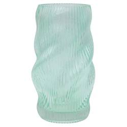 Glas Vase Wessel mintgrün D10.5cm H24.5cm
