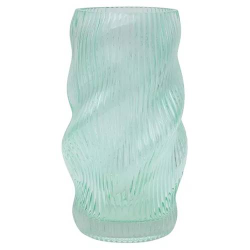 Glas Vase Wessel mintgrün D10.5cm H24.5cm