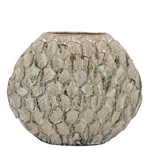 Keramik Vase Inga Jada Structure grün 24x10x20cm