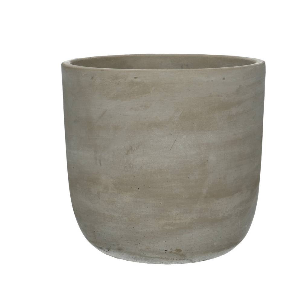 Keramik Stein Übertopf grau D17cm H16cm