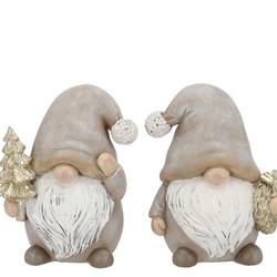 Deko Gnome grau mix 08x08x14cm