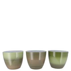 Melamine Übertopf Rainbow mix grün D18cm H15cm