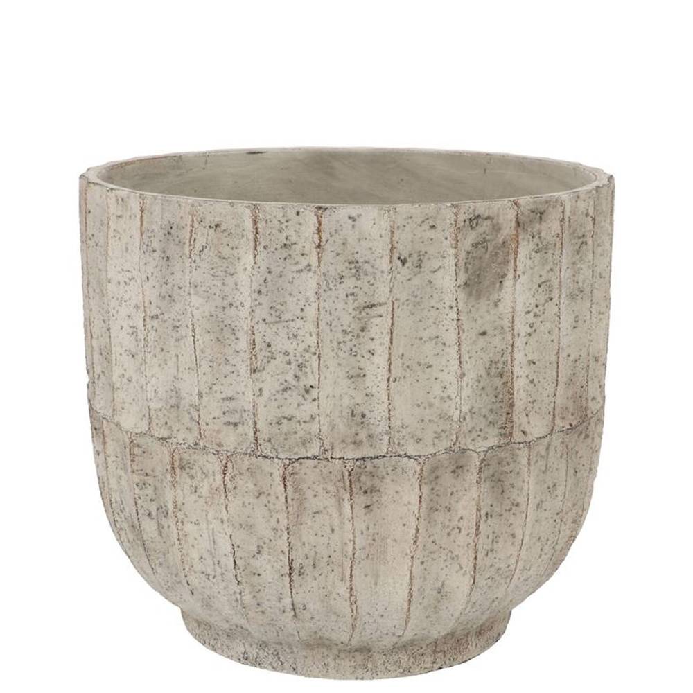 Keramik Übertopf Nola grau 22x22x20cm