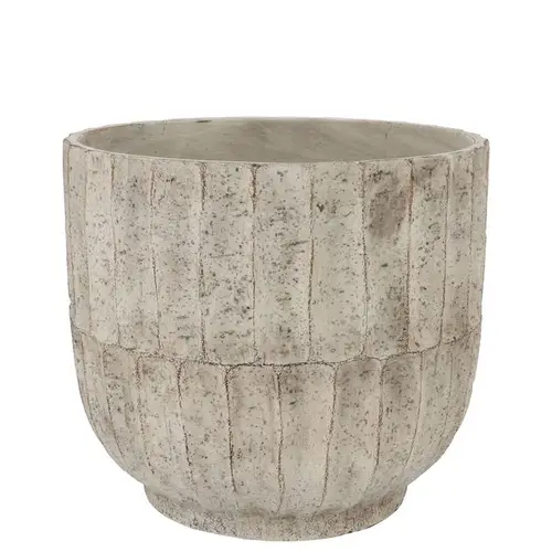 Keramik Übertopf Nola grau 22x22x20cm