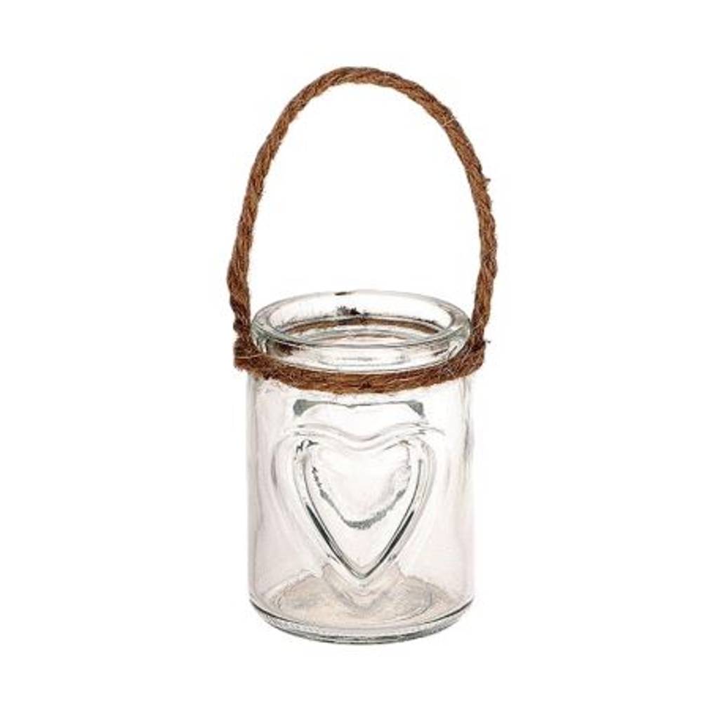 Glas Vase Taime +Henkel D07cm H09.5cm