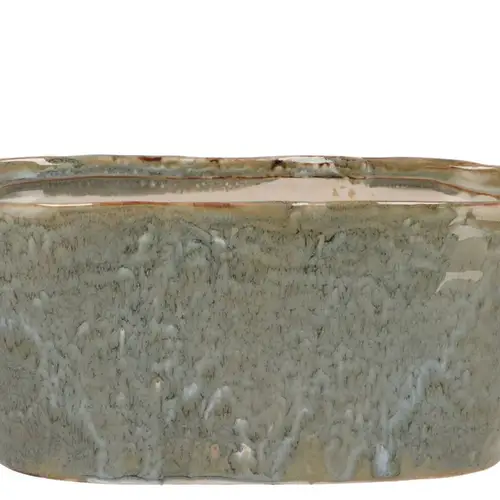 Keramik Schale Iron Stone blau 28x15x13cm