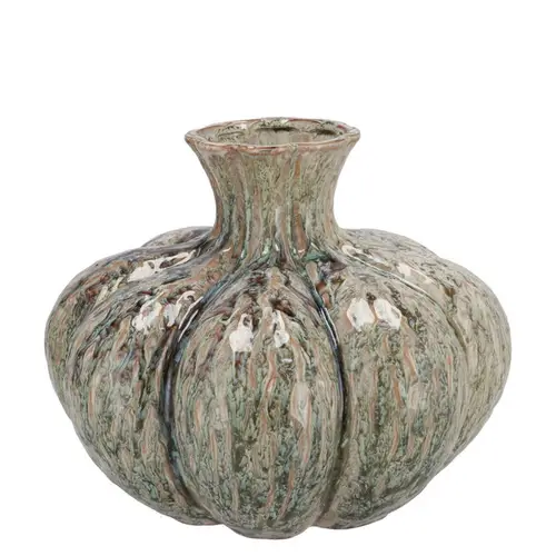 Keramik Vase Mika Nordic grün D16cm H13cm