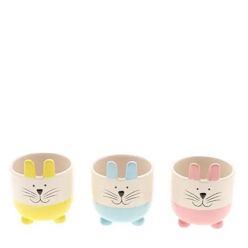 Keramik Übertopf Kaninchen mix D10cm H12cm