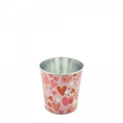 Zink Übertopf Alove rot/rosa D10cm H10cm