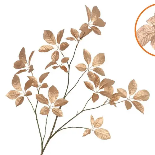 Seiden Holunderblatt  gold L124cm