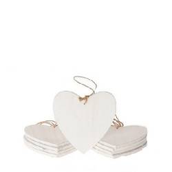 Hänger Herz Holz weiss D10cm x10