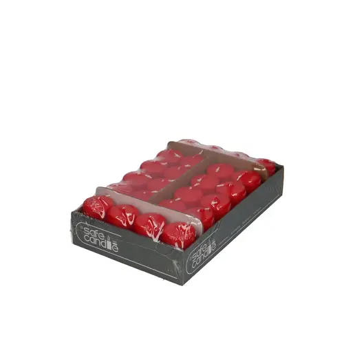 Stumpfkerze Safe rot D04cm H06cm