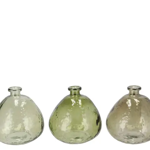 Glas Vase Grace mix grün D18cm H18cm