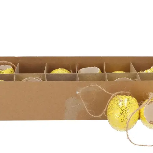 Ei Huhn Hänger Glitter gelb x12