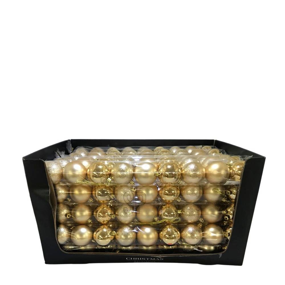 Deko Kugel Plastik mix gold D06cm x9