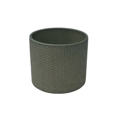 Keramik Übertopf Spots grün D13.5cm H10cm