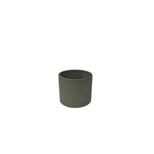 Keramik Übertopf Spots grün D13.5cm H10cm