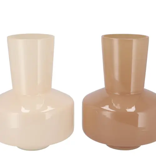 Glas Vase Beau mix dunkel braun 20x20x26cm