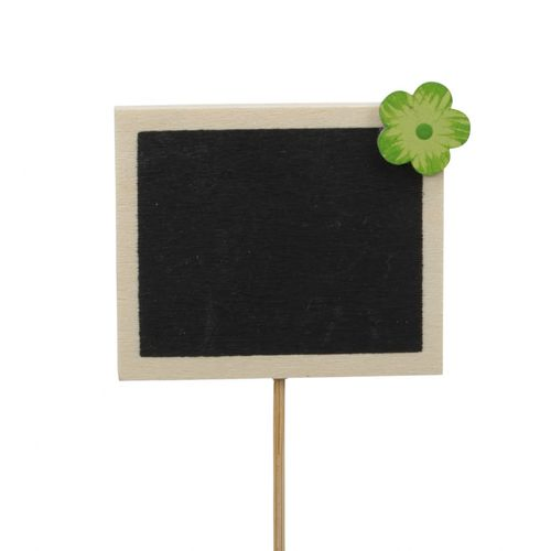 Kreidetafel auf Stab mit Blume 20cm 7cm