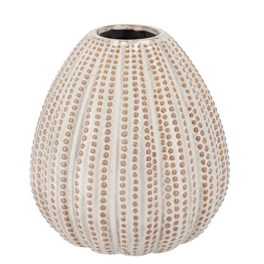 Keramik Vase Urchin sand 23x23x24cm 