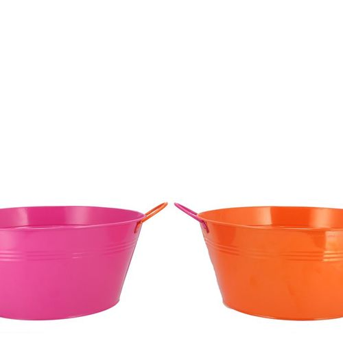 Zink Schale fuchsia/orange 30x14cm