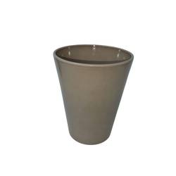 Keramik Übertopf Orchidee taupe D13cm H16cm