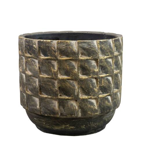 Keramik Übertopf Jim grau D21cm H19cm 