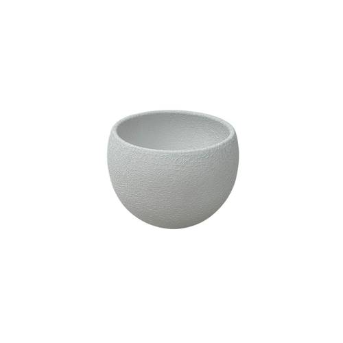 Keramik Bowl Übertopf Luna weiss gerissen D14cm H11cm