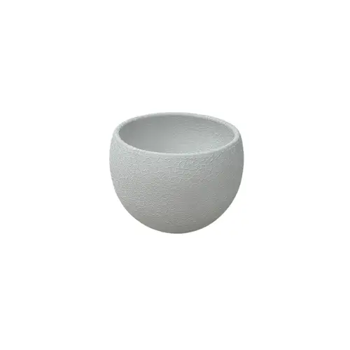 Keramik Bowl Übertopf Luna weiss gerissen D14cm H11cm