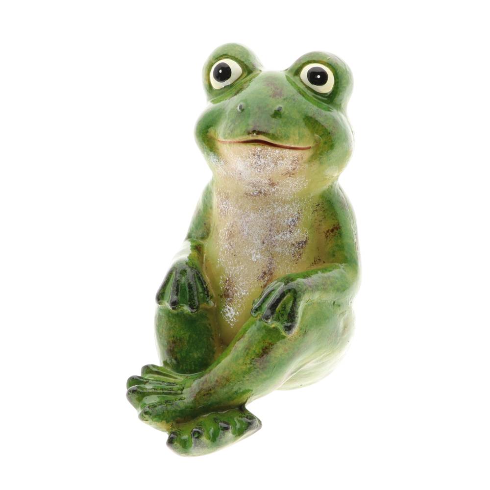 Frosch sitzend grün 22.5x15.5x28cm