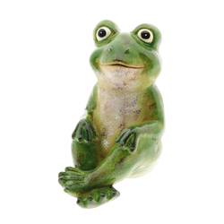 Frosch sitzend grün 22.5x15.5x28cm
