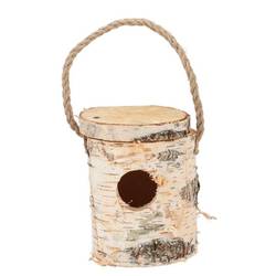 Vogelhaus Birke 14x16cm