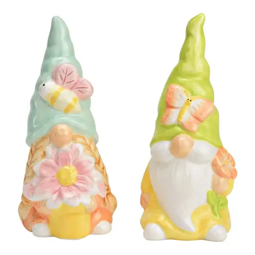 Wichtel mit Blume aus Keramik 08x14x07cm