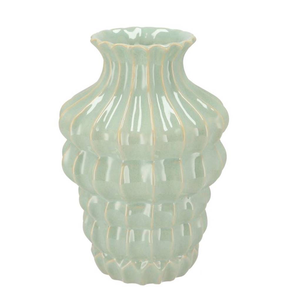 Keramik Vase Dunja grün 19x19x28cm