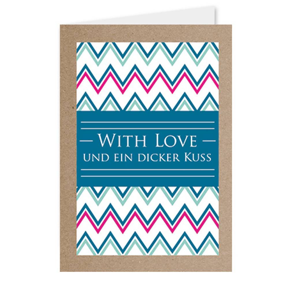 Karte With Love blau X12kart