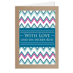 Karte With Love blau X12kart