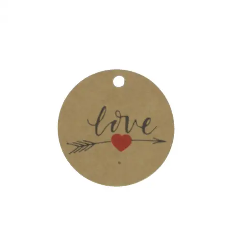 Karte Love Rund D05cm x50