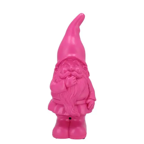 Gnome mit Ton fuchsia 11x10x27cm Excl. Batterie
