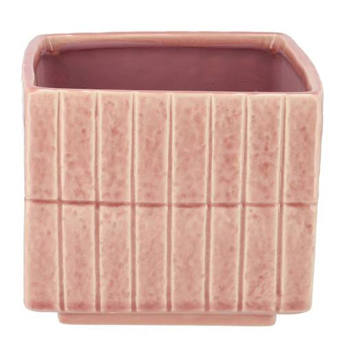 Keramik Übertopf Mirre rosa 18x18x15cm