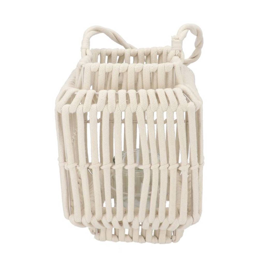 Laterne Cruz Viereck weiss 17x25x34cm