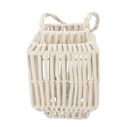 Laterne Cruz Viereck weiss 17x25x34cm