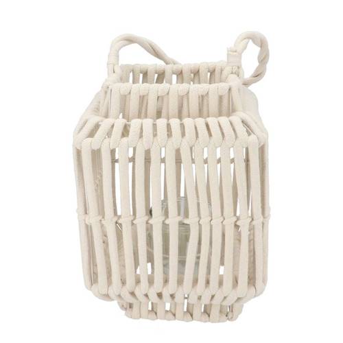 Laterne Cruz Viereck weiss 17x25x34cm