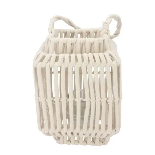 Laterne Cruz Viereck weiss 17x25x34cm