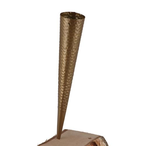 Teelichthalter Spitz gold 4x25cm