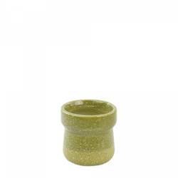 Keramik Übertopf Speckled grün D07cm H06.5cm 