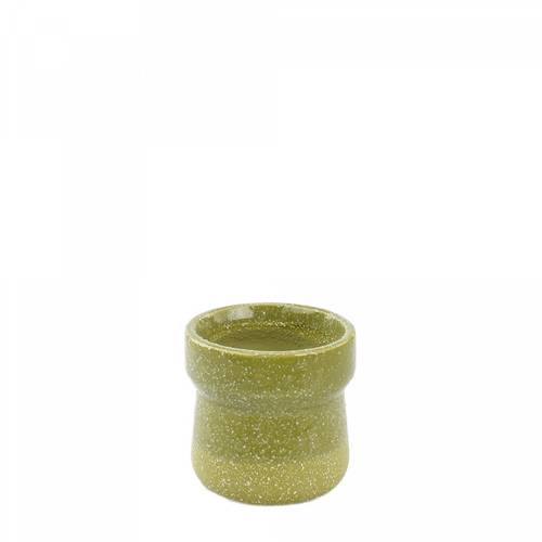 Keramik Übertopf Speckled grün D07cm H06.5cm 
