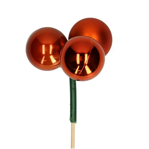 Kugel Trio auf Stab kupfer L50cm D04cm