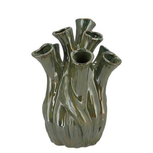 Keramik Vase Aglio grün 22x22x29cm